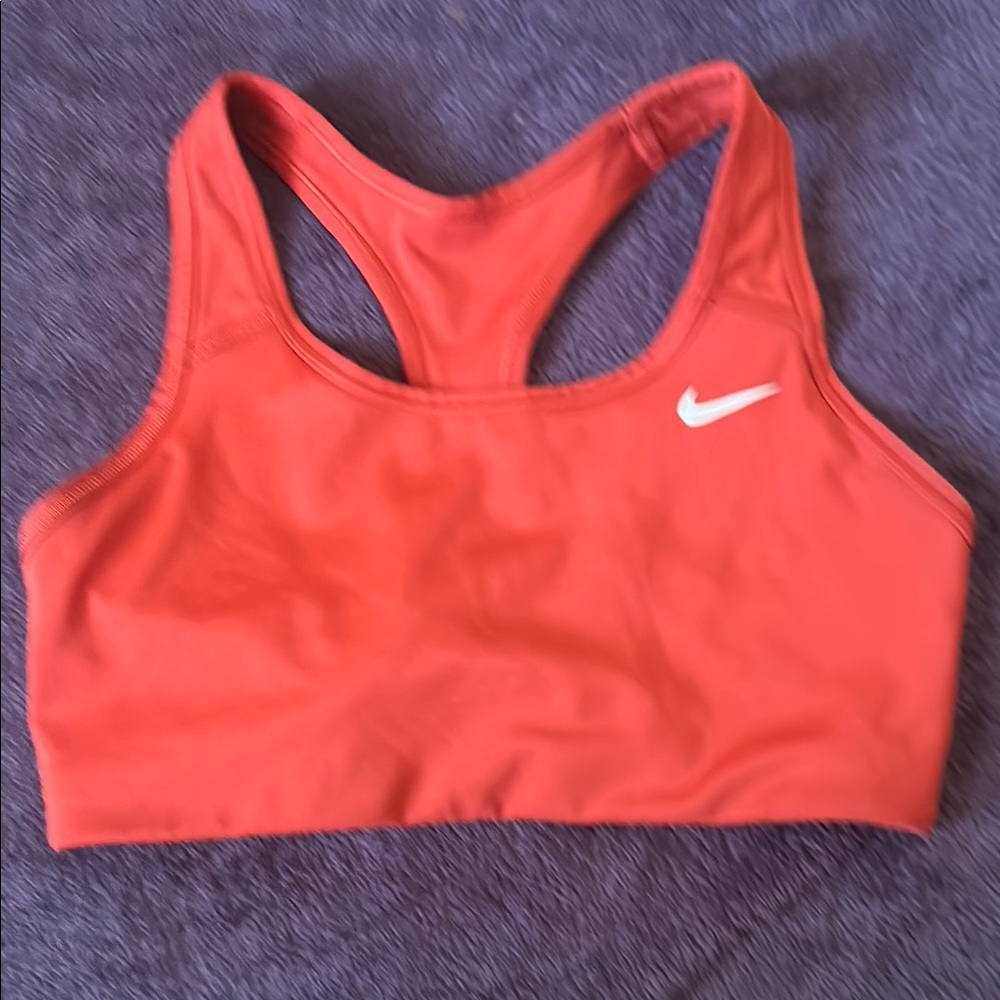 Nike Orange Racerback Sports Bra for Active Wear